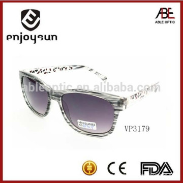 American fashion stripe pattern design cheapest China made branded sunglasses